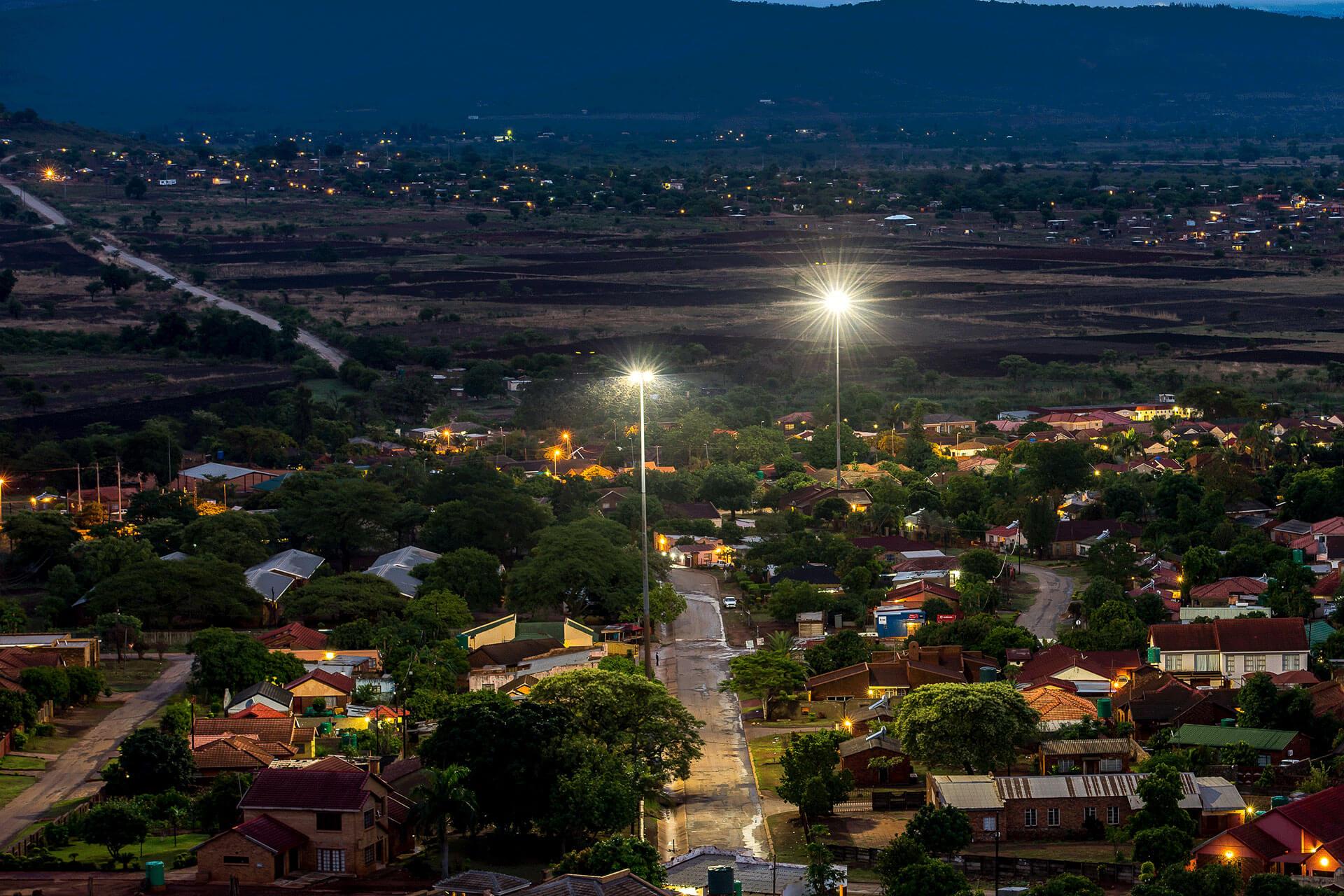 Outdoor LED lighting solution ensures visual comfort for residents in Tzaneen